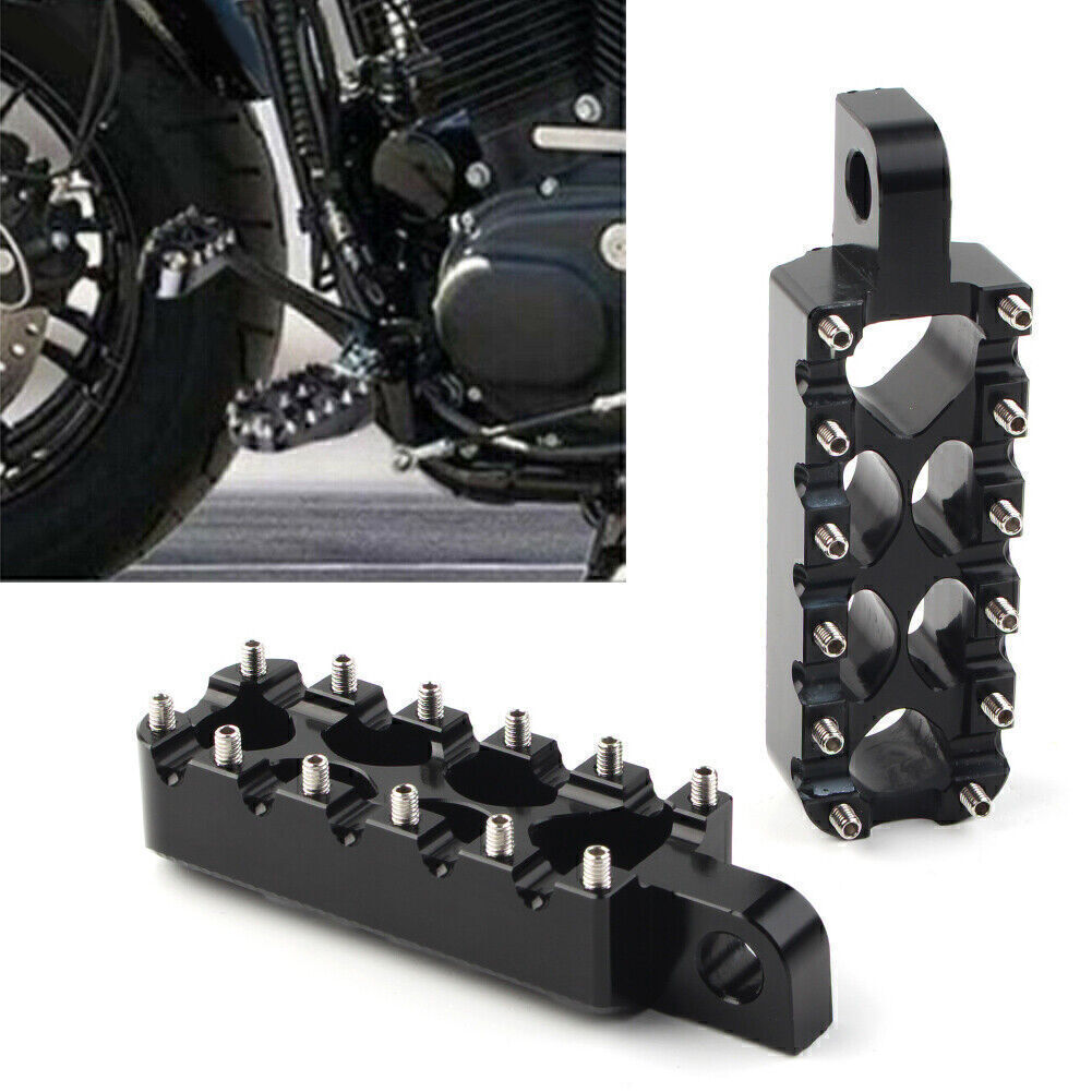 2x Foot Pegs Rests Pedals for Harley Dyna Wide Glide FXDWG FXDB FXDL FXDF Black