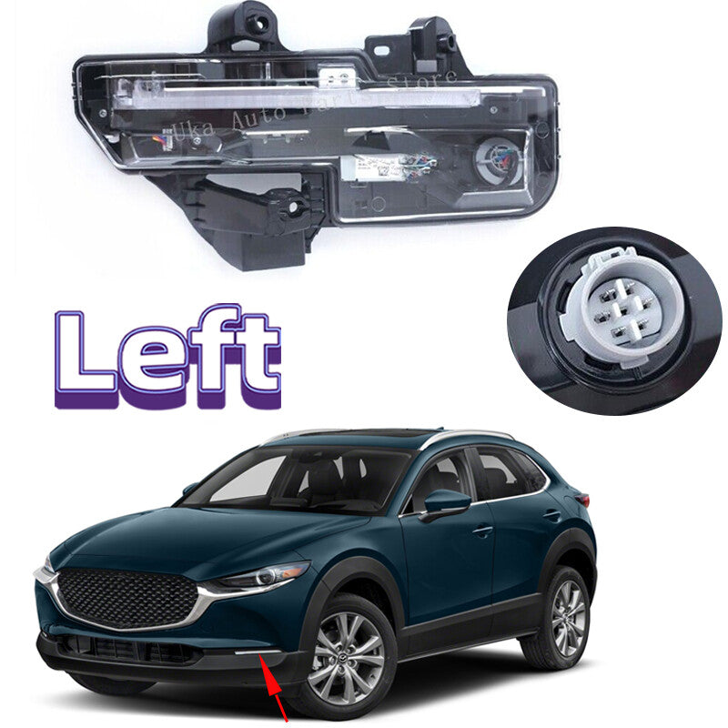 for Mazda CX-30 2020-2023 Left LED Fog Lamp Daytime Running Light Fog Lights