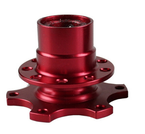 Quick Release Snap off Hub Adapter Boss Kit Car for 6 Holes Steering Wheel Red
