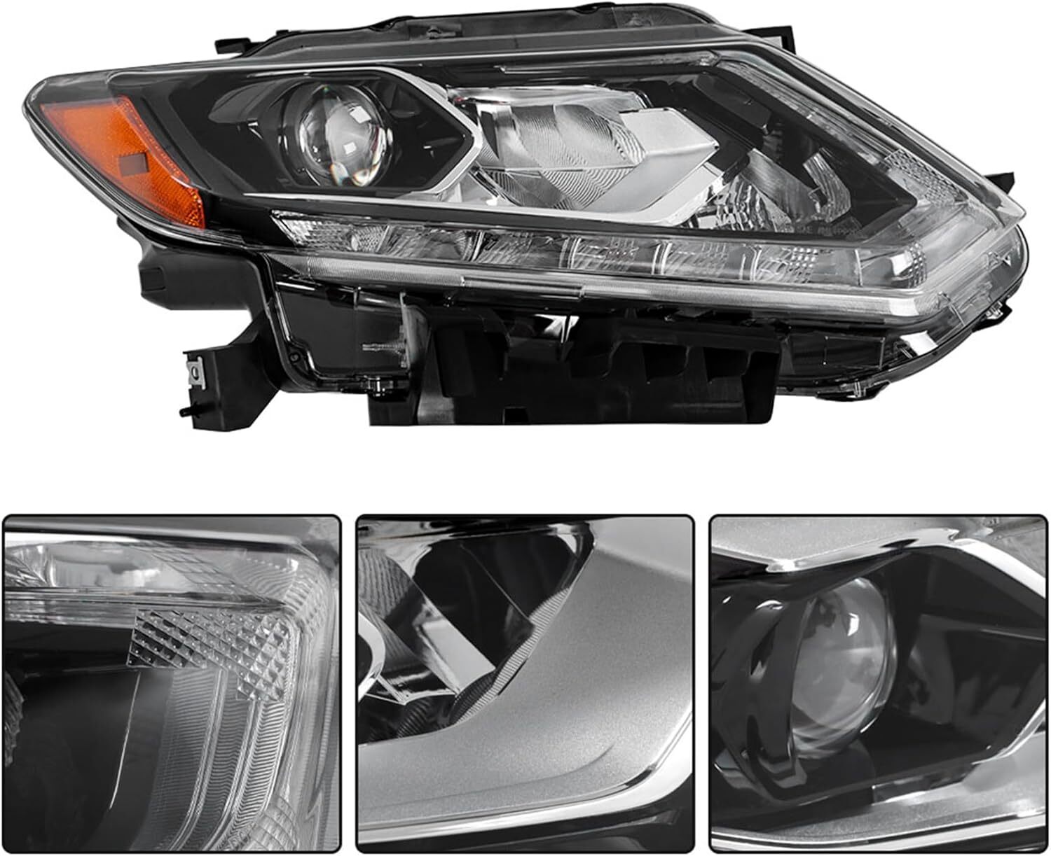 26010-4BA5A LED Projector Headlight Assy RH Passenger for Nissan Rogue 2014~2016