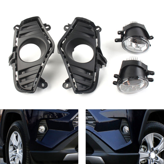 LED Daytime Running Lamps Fog Lights Turn Signal Lamps Kit for Toyota RAV4 19-22