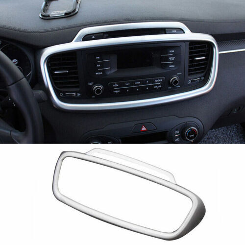 for Kia Sorento 2016-2020 Silver ABS Central Console Navigation Gps Frame Trim