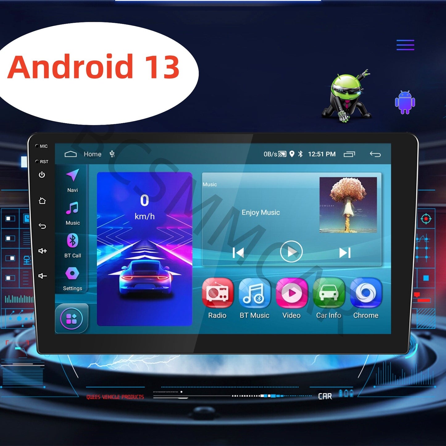 Android Car Radio For CarPlay Android Auto 10in Double 2 Din Multimedia Player