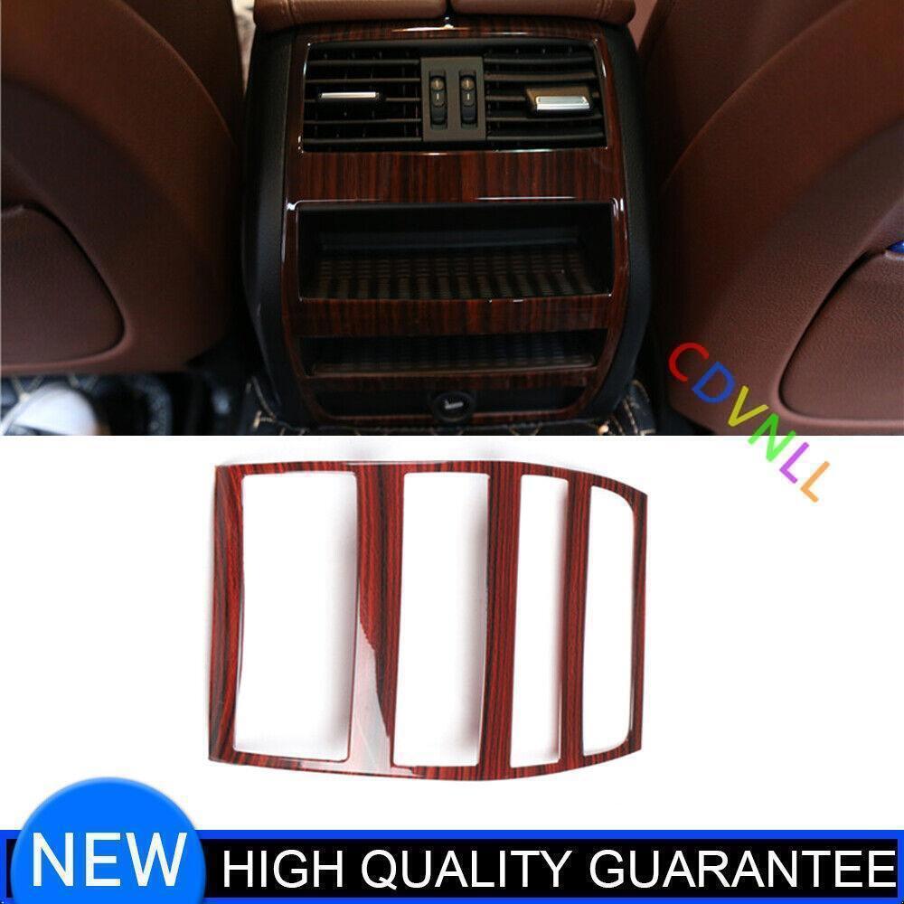 Fit for BMW 5 Series 2011-2016 Wood Grain Back Row Air Outlet Vent Frame Trim 1P