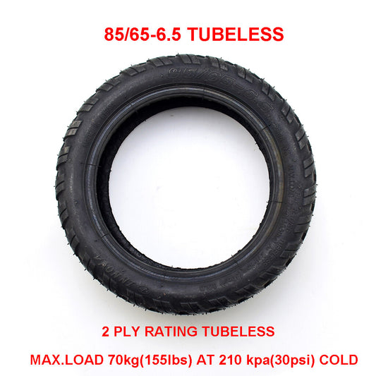 Electric Scooter Front  Rear Wheel Thick Wear-resistant 85/65-6.5 Tubeless Tire