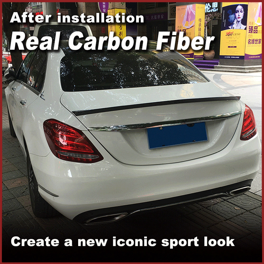 REAL CARBON Rear Trunk Spoiler Wing for Benz C Class W205 C250 C63 2015-2020