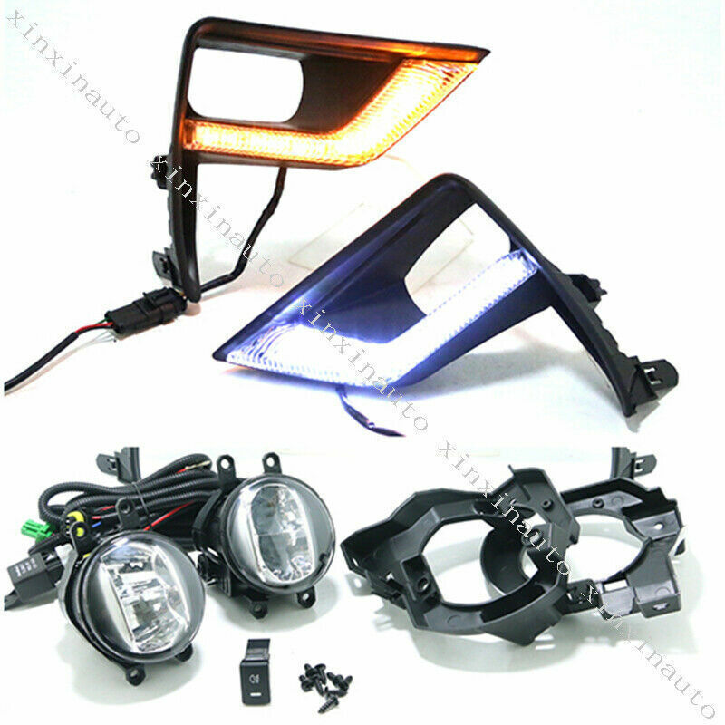for Toyota Prado FJ/LC150 2018-2021 Front Driving LED Fog Light Wiring Lamp Pair