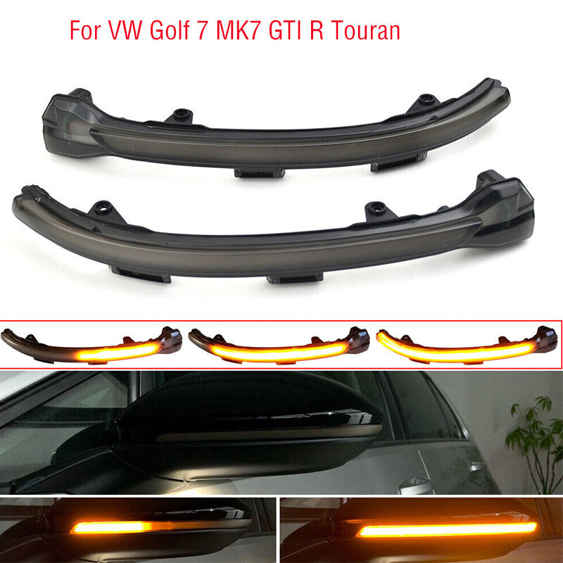 Dynamic Turn Signal Light Mirror Sequential Lamp for VW for Golf 7 MK7 GTI R Touran