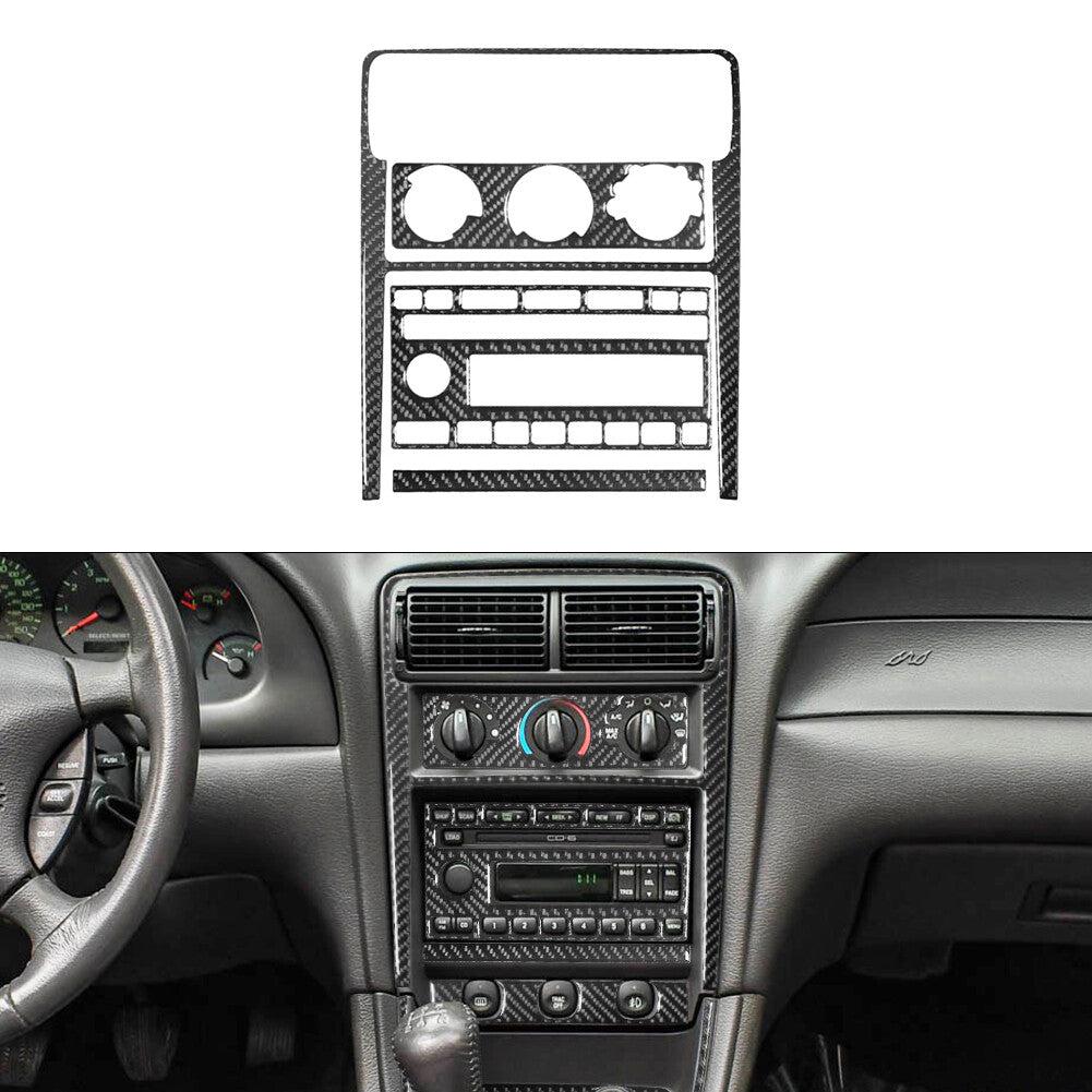 4x Carbon Fiber Center Cosnole Trim Set for Ford for Mustang Convertible 2001-04 A