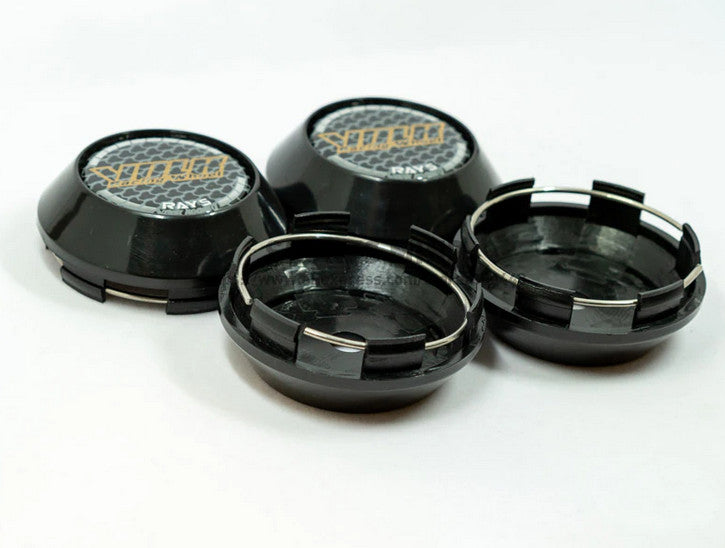 4x68mm Volk Racing Black Badge Wheel Center Hub Cap Rim Cap