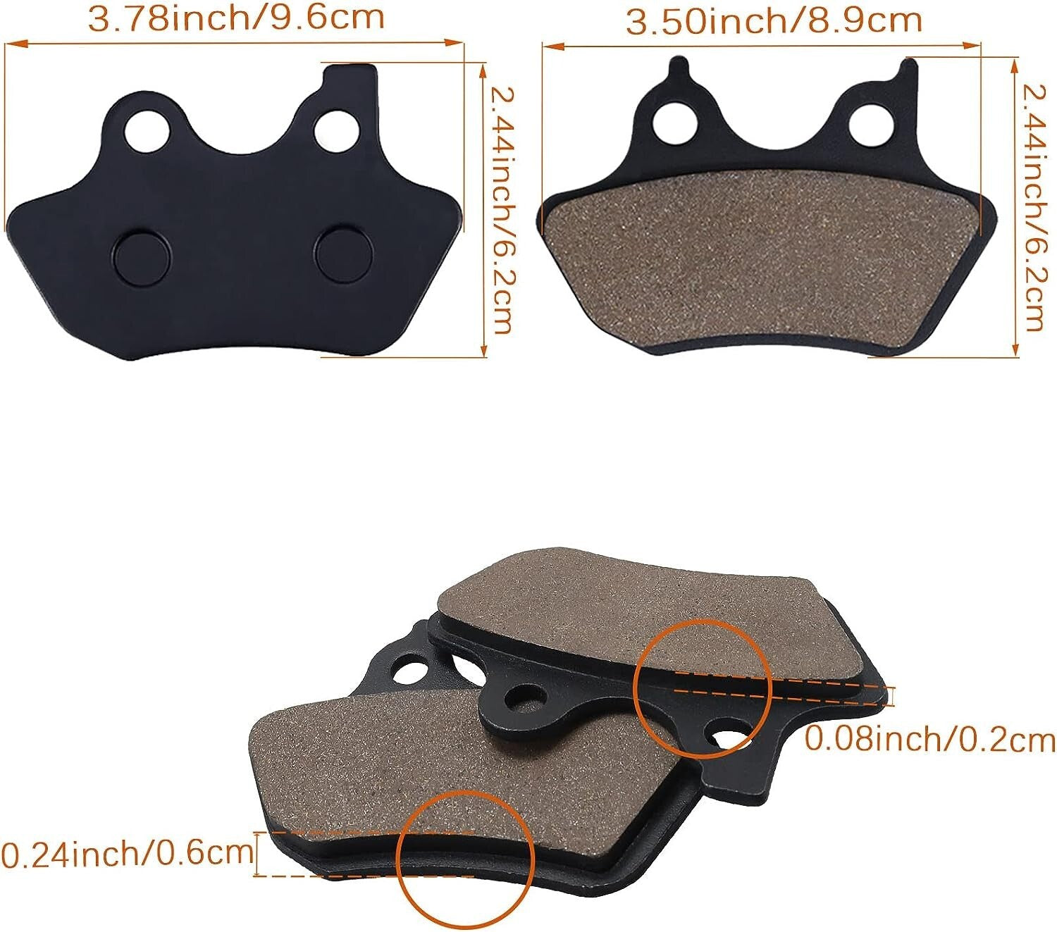 FrontRear Brake Pads for HARLEY DAVIDSON 883 1200 Dyna Fatboy Heritage Softail