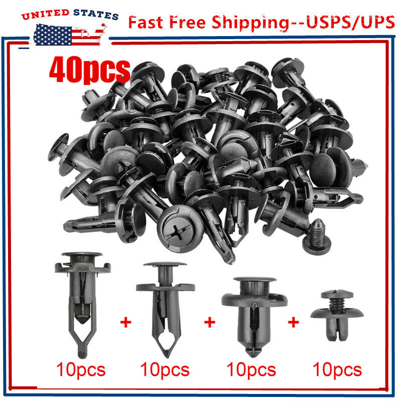 40x Bumper Cover Fender Shield Moulding Clip Liner Retainer Trim for Ford for Chevy