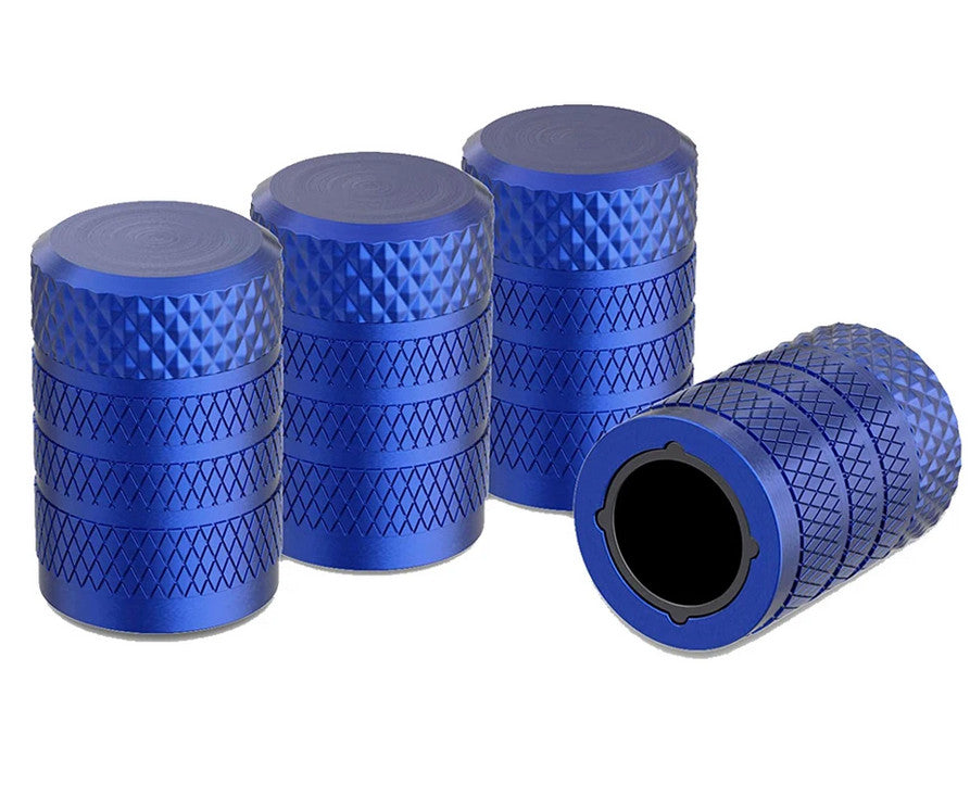 4-piece automotive tire valve cover rod air dust cover blue universal for BMW