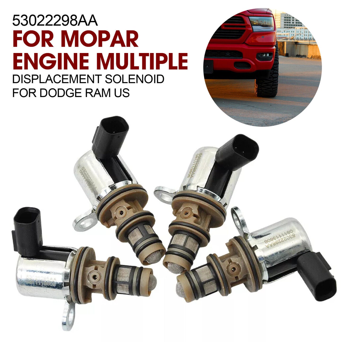 Suitable for Dodge for Ram 4-piece 53022298AA multi-displacement solenoid valves for engines.