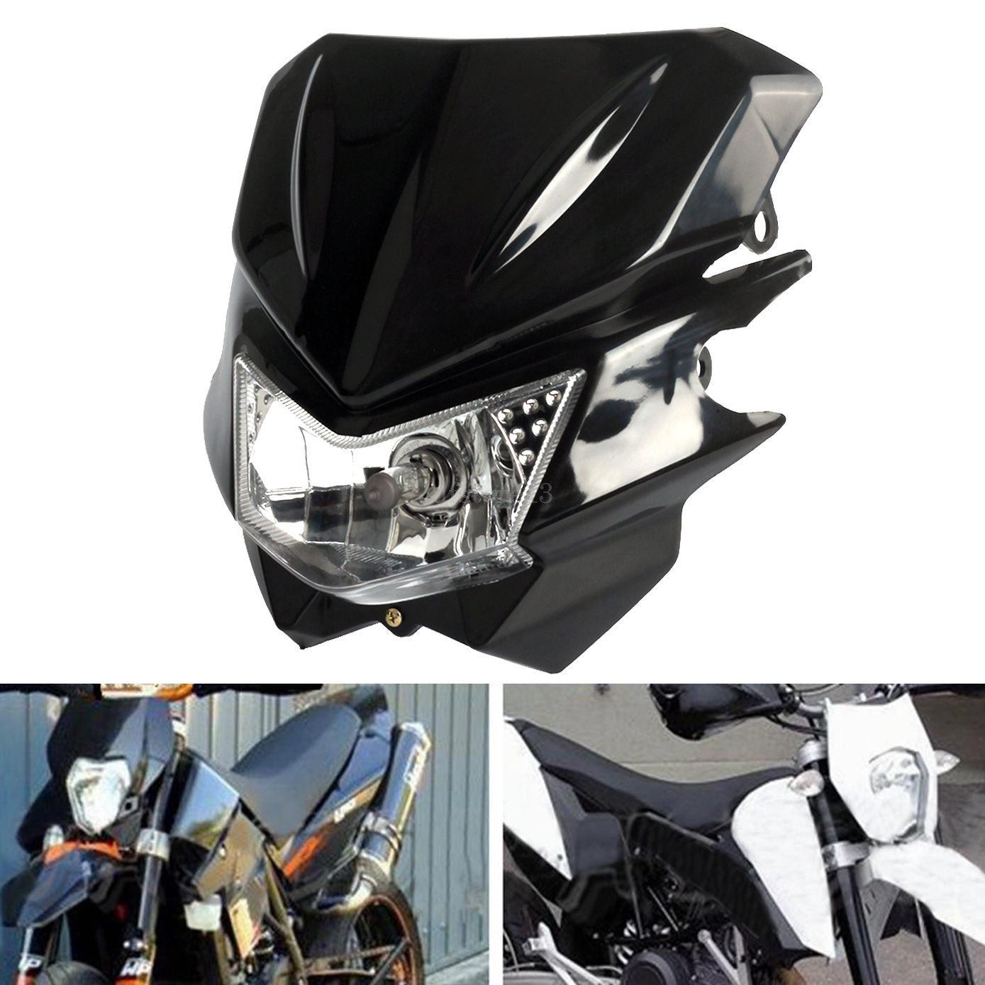 Motorcycle Street Fighter Hi/Lo Headlight Universal