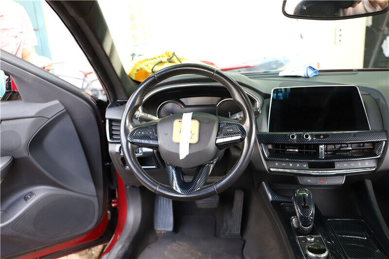 for Cadillac CT5 20-24 ABS Carbon Fiber Look Steering Wheel Moulding Cover Trim
