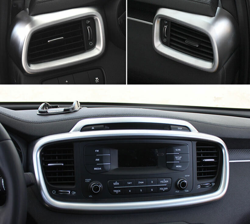 LR Middle Air Outlet Vent Cover Trim for Kia Sorento DX 2016-2020 Matte Silver
