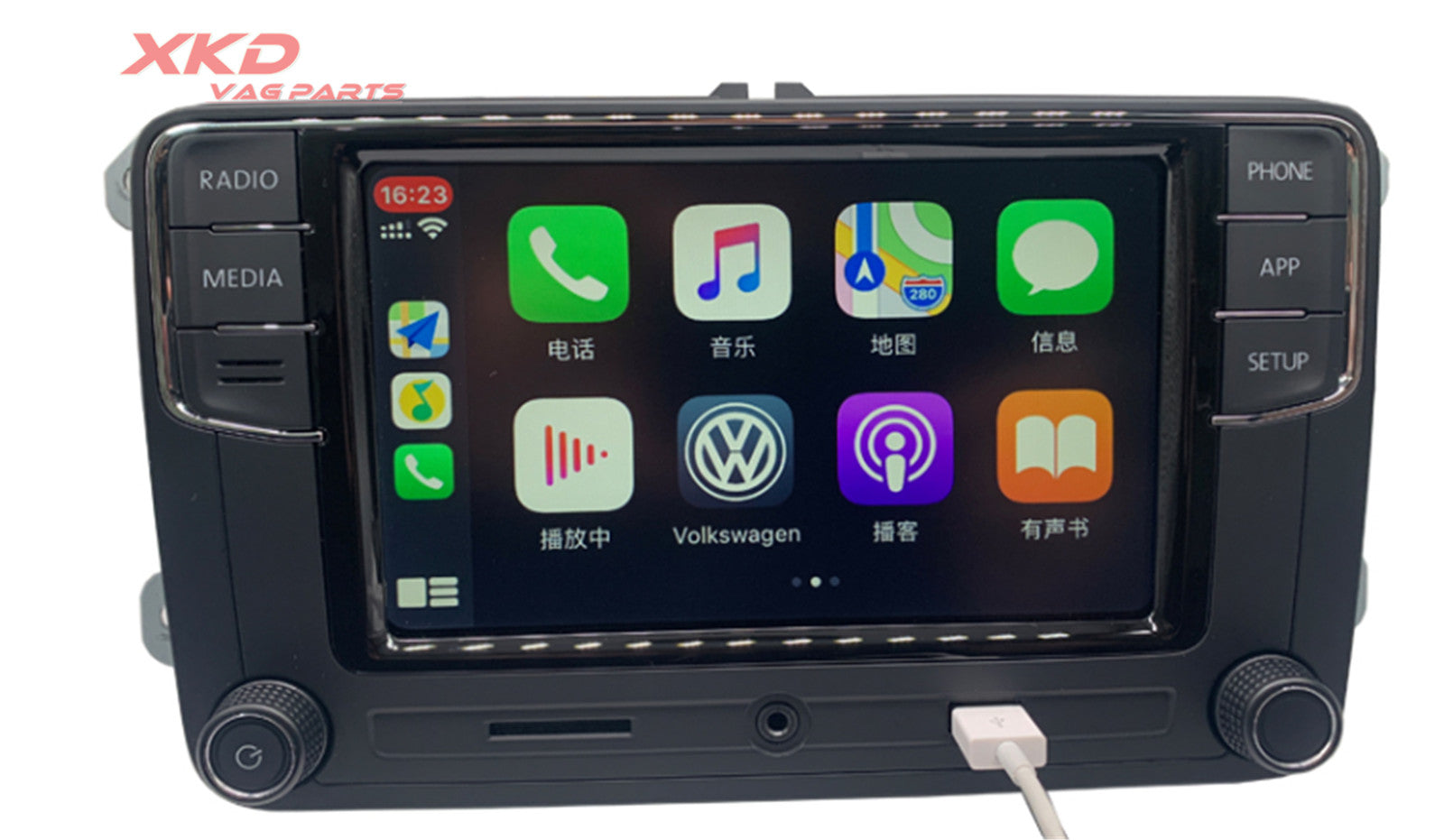6.5-inch Carplayer MirrorLink CD player with case, suitable for CC EOS for Tiguan .