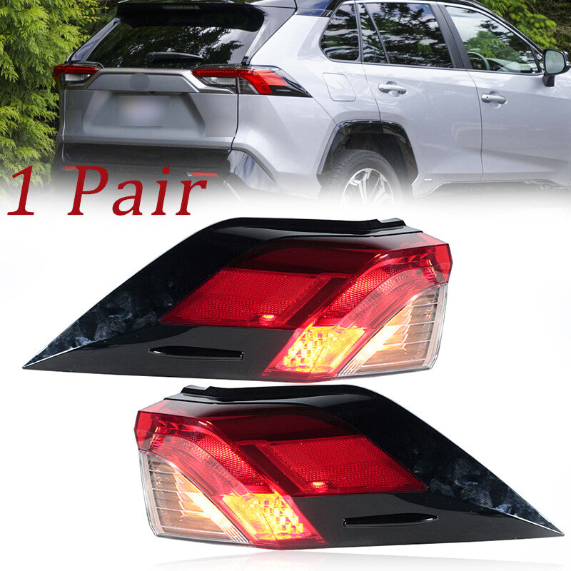 A pair of side taillight assemblies for Toyota RAV4 2019-21 (US Version).