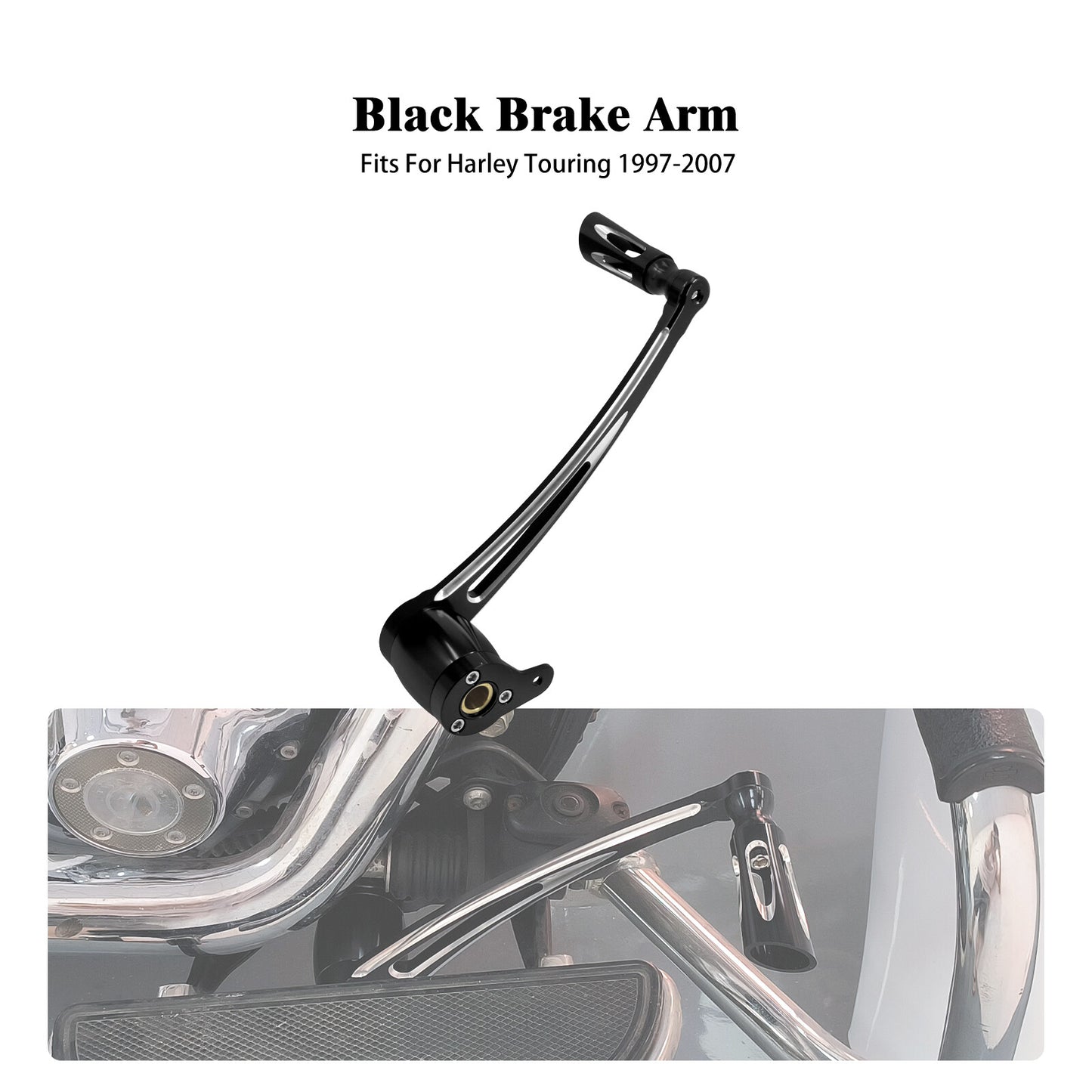 Black CNC Brake Lever Arm Peg Pedal for Harley Touring Road Electra Glide 97-07