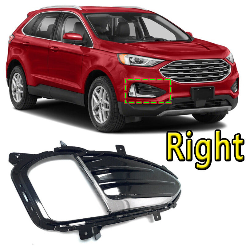 Front Driver Side Bumper Fog Light Cover Bezel Right for Ford Edge 2019-2022