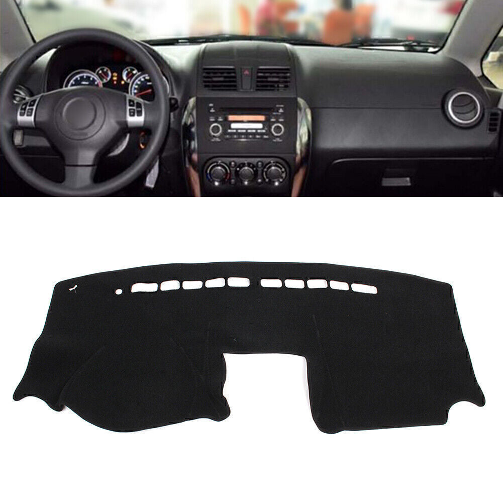 Dash Mat Dashboard Cover Dashmat Polyester Black LHD for SUZUKI SX4 2009 10-2012