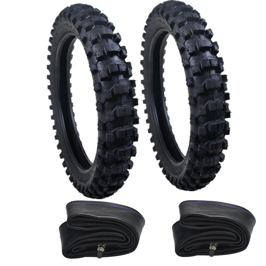 Front 70/100-19 + 90/100-16 rear tire tubing for KX100 CRF150 Apollo 125cc Pit bicycles
