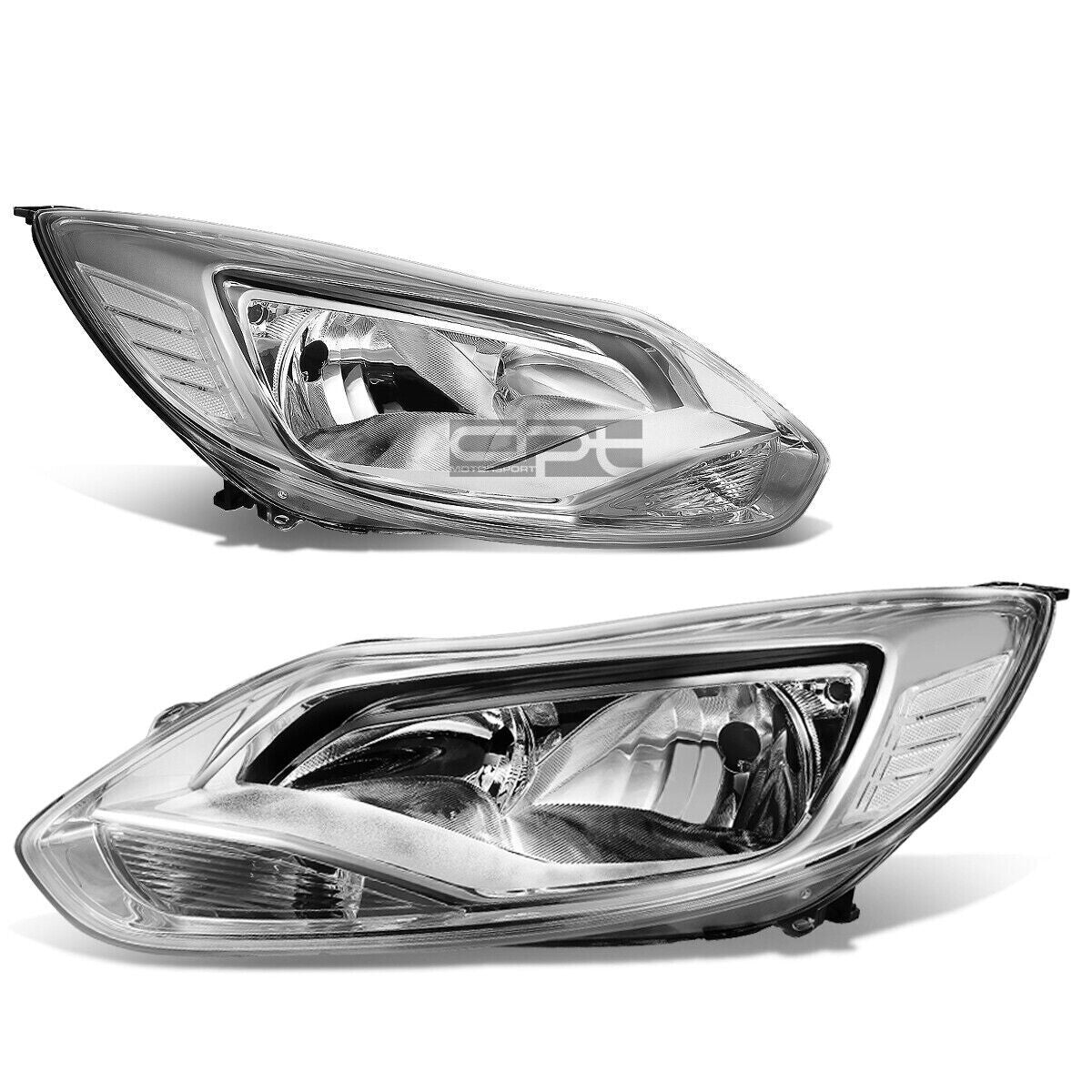 Left For 2012-2014 for Ford Focus Chrome Housing Clear Corner Headlight Headlamps