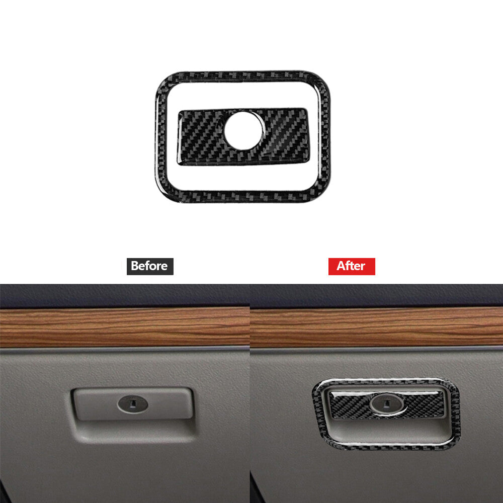 Carbon Fiber for Co -pilot Storage Box Frame Cover Trim for Toyota for Land Cruiser Prado