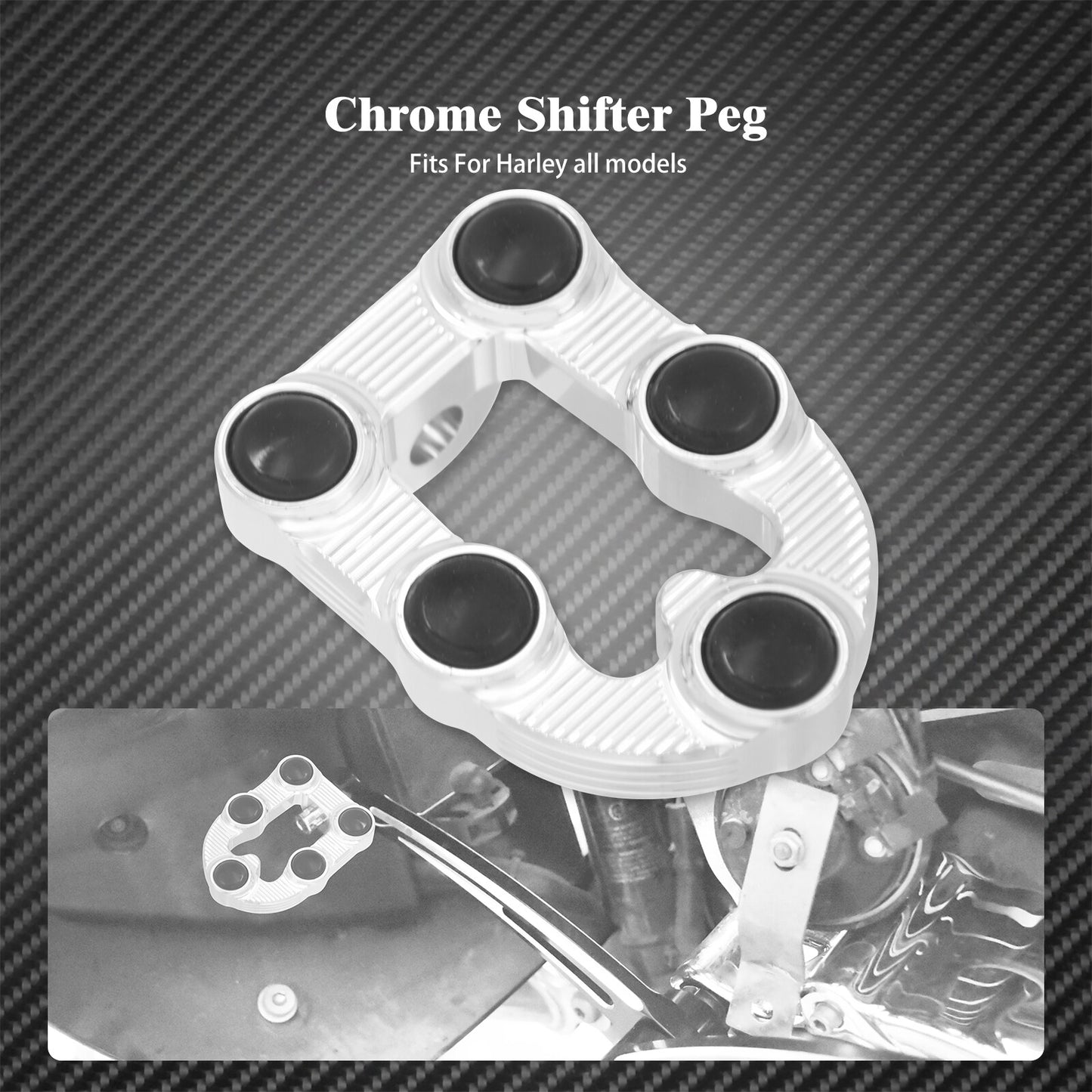 Chrome CNC Shift Toe Shifter Pegs Fit for Harley Touring Dyna Sportster Softail