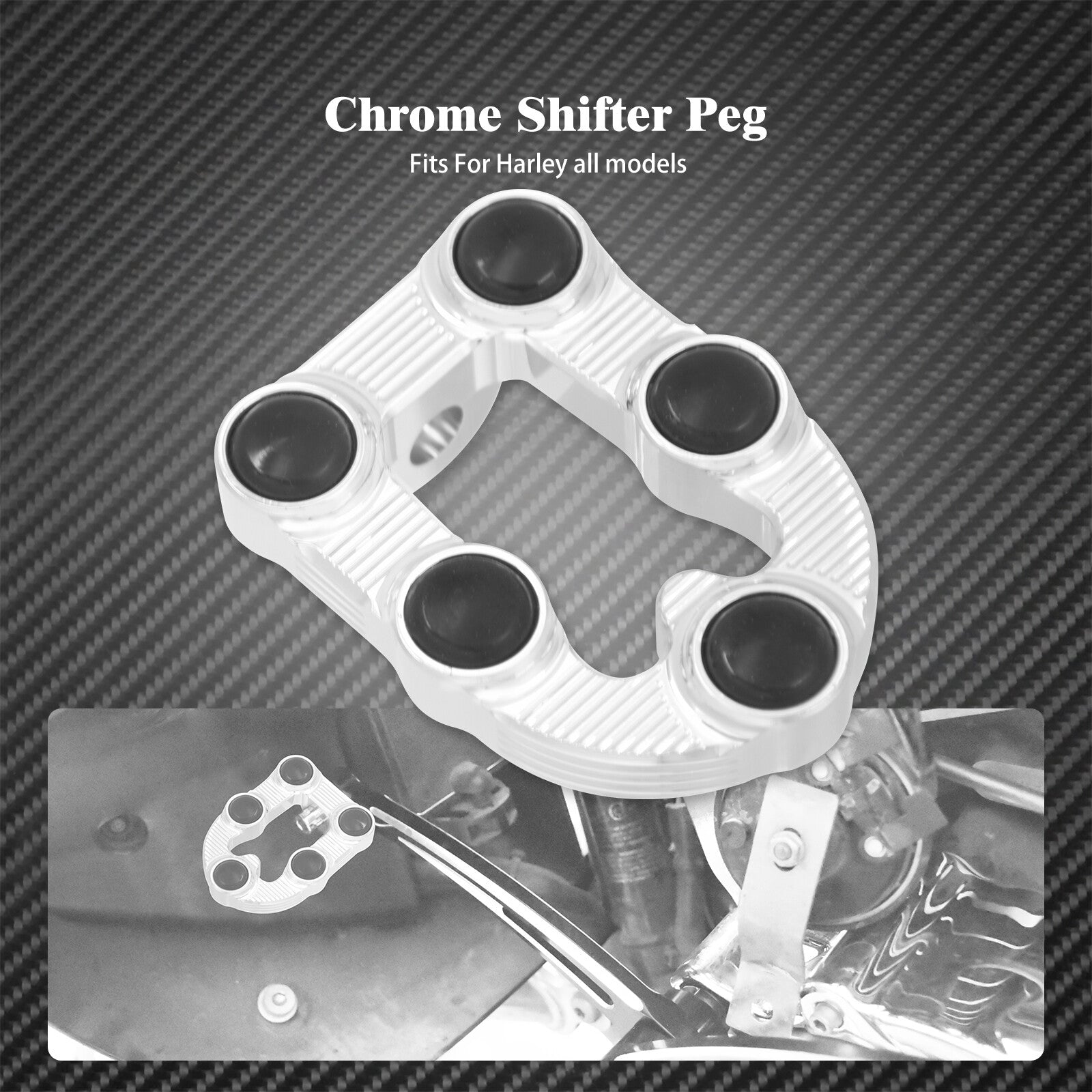 Chrome CNC Shift Toe Shifter Pegs Fit for Harley Touring Dyna Sportster Softail