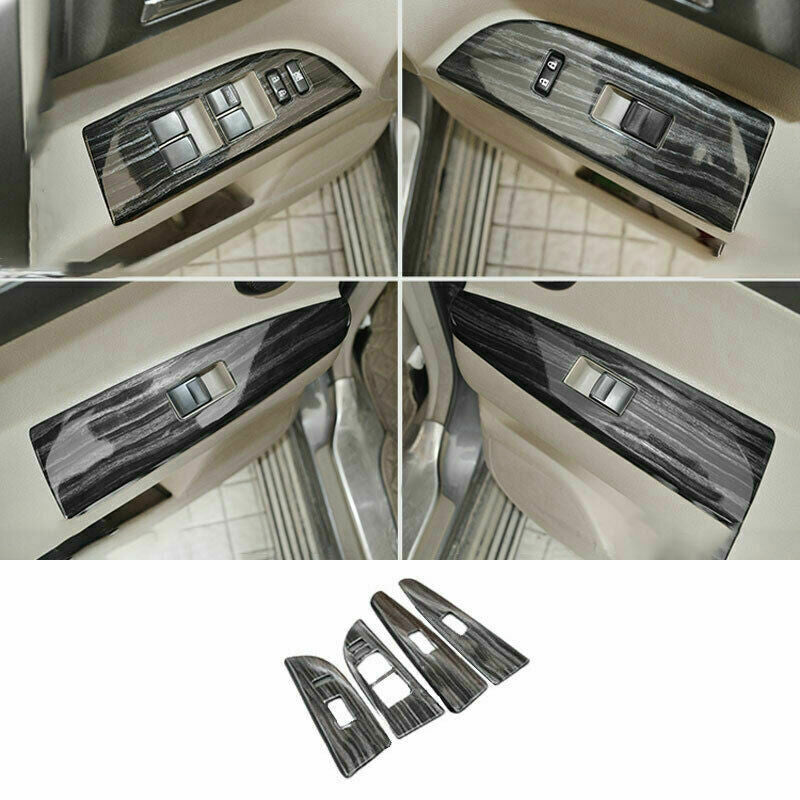 for Toyota Highlander 08-13 Black Wood Grain Window Lift Panel Switch Cover Trim