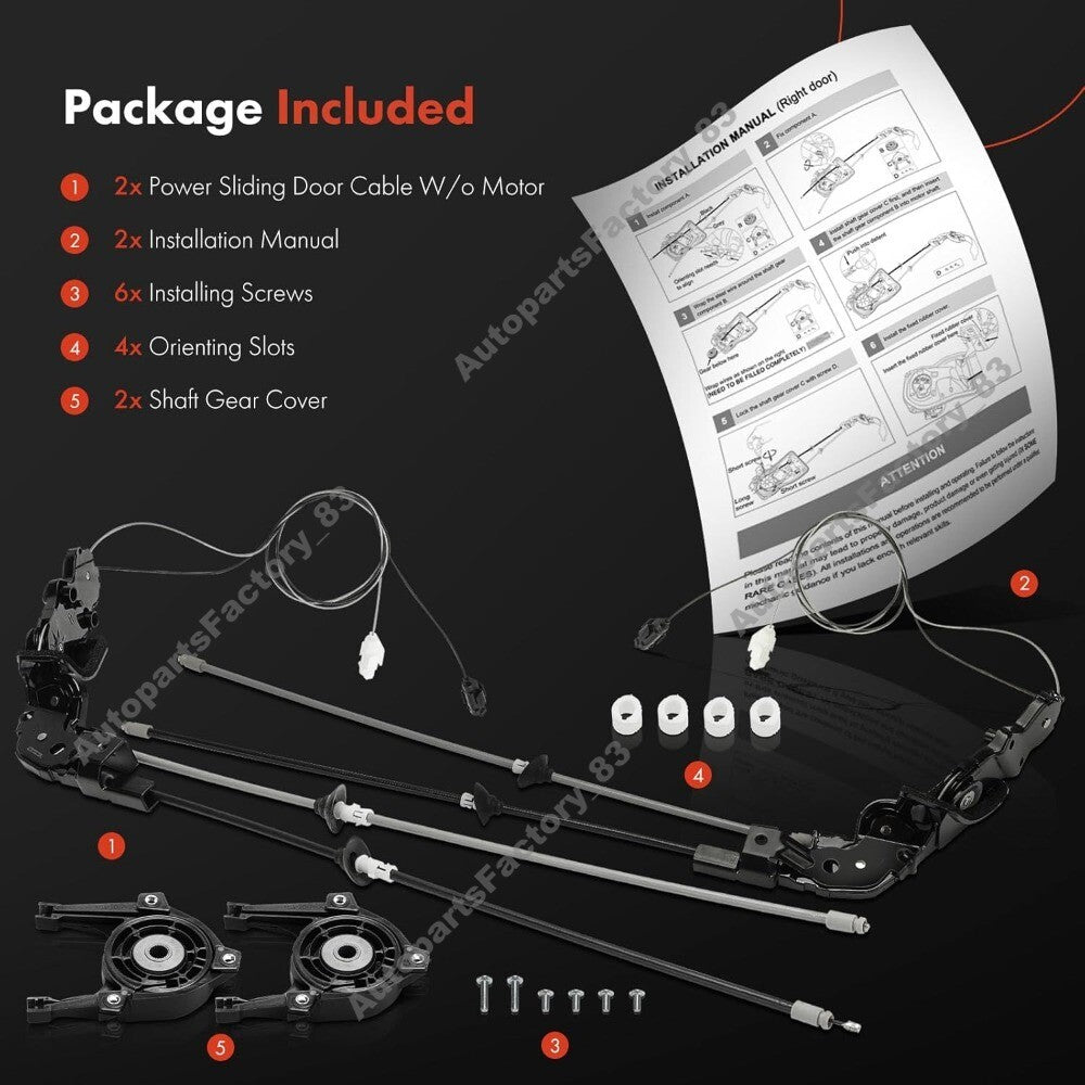 Rear Power Sliding Door Cable Kit Without Motor 85620-08042 85620-08052