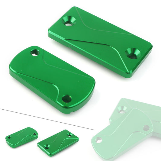 for Kawasaki KLX125 KX250F KX450F Front Rear Brake Reservoir Fluid Cover Green