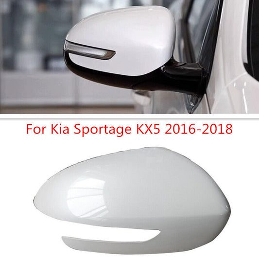 White RH Rearview Side Wing Mirror Cover Shell Cap for Kia Sportage KX5 2016-18