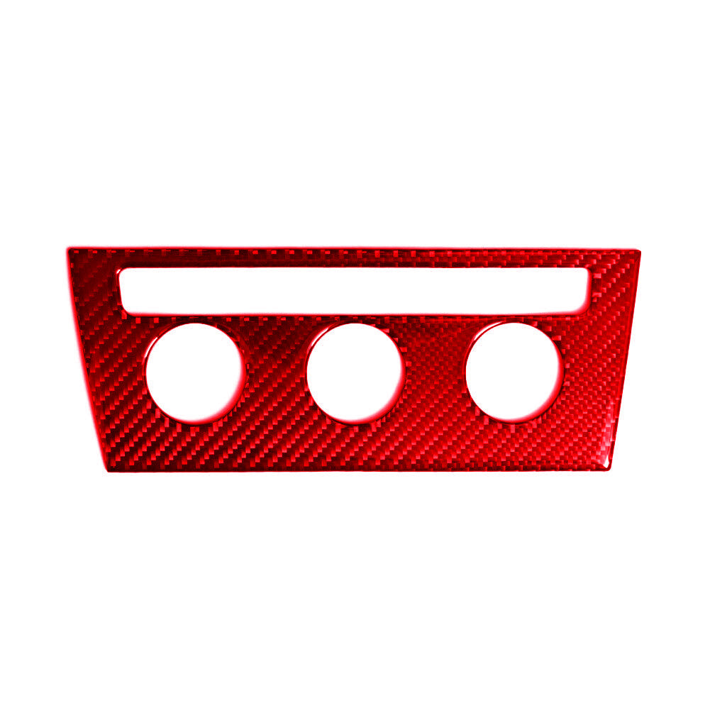 Red Carbon Fiber Conditioner Switch Trim Cover Type A for VW for Golf 7 2013-2017