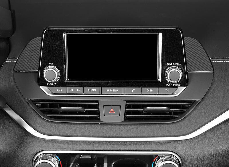 Middle Console Dashboard Panel Fit for Nissan Altima 2019-22 Steel Carbon Fiber