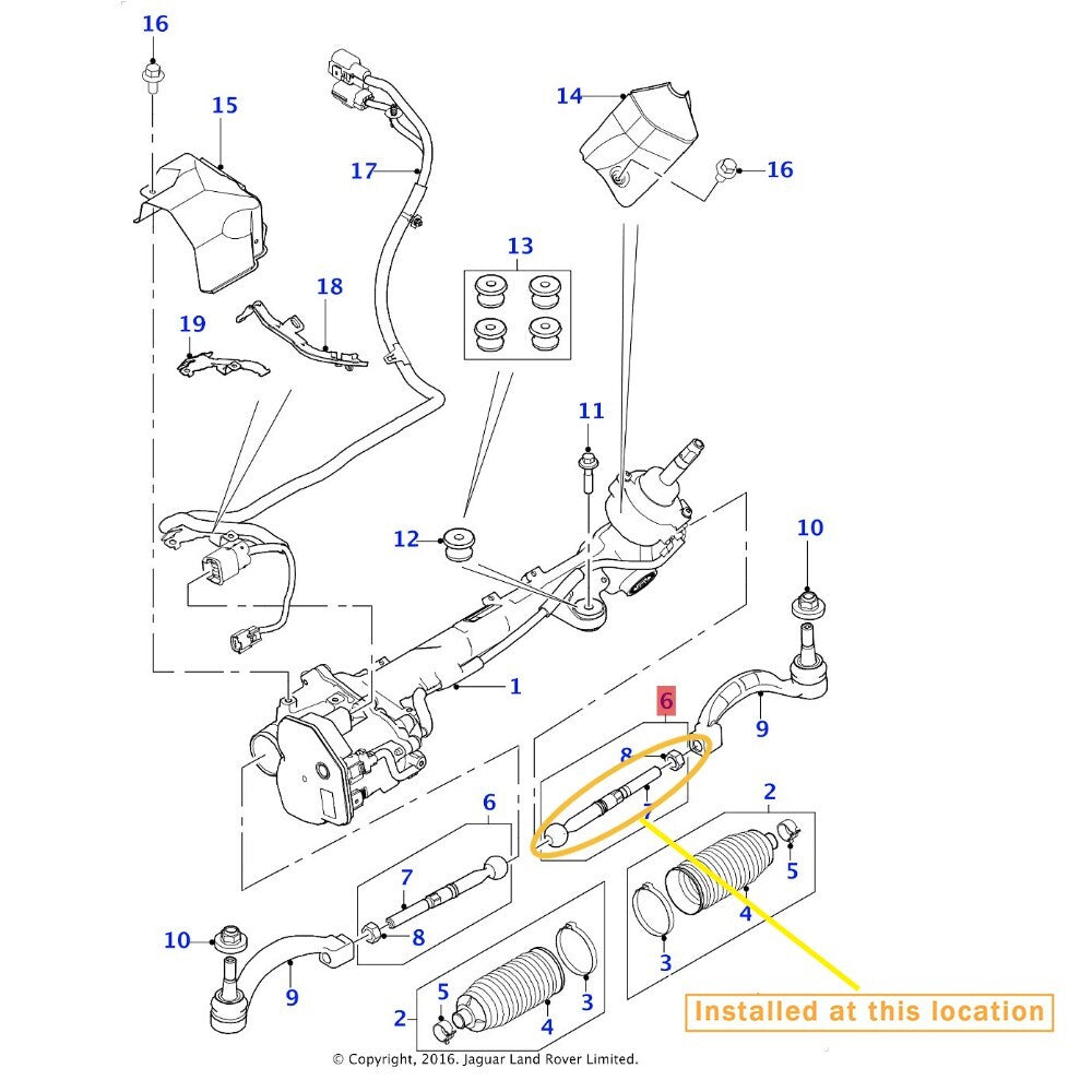 14mm Inner Rod Ball Joint for Land Rover for Range Rover - Equipment Manufacturer: LR033529