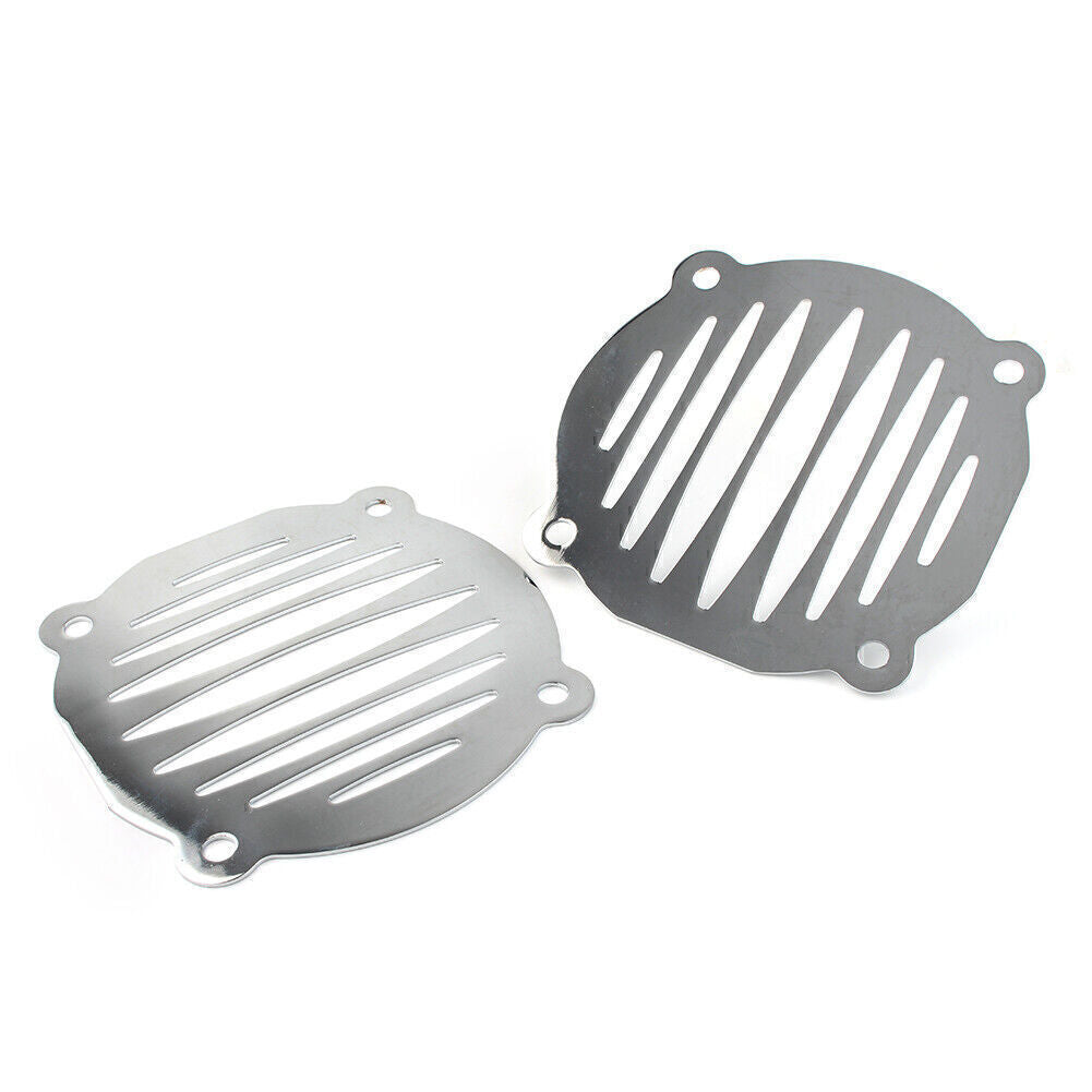 2x Chrome Motorcycle Speaker Grill Cover for Harley Electra Glide FLHT 2000-13