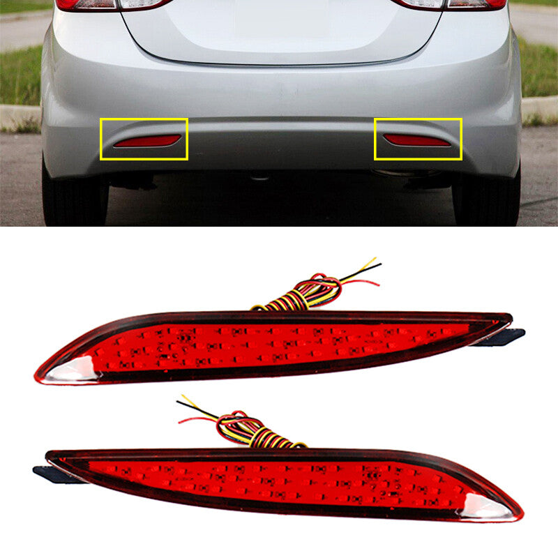 Pair Rear Bumper Reflector TailLight Braking Light for Hyundai for Elantra 2012 2013