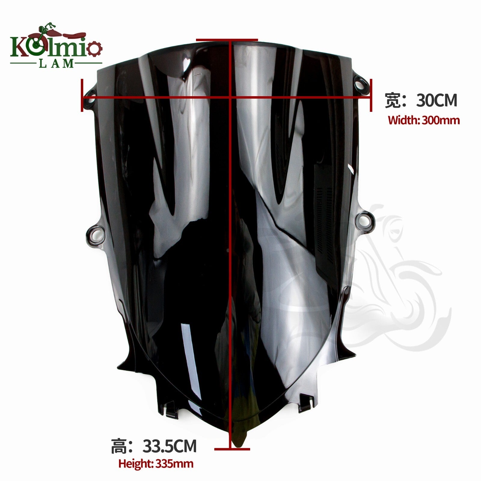 Black Windshield Windscreen Fit for Yamaha YZF R6 2017-2020 2021 YZF R7 21-2022