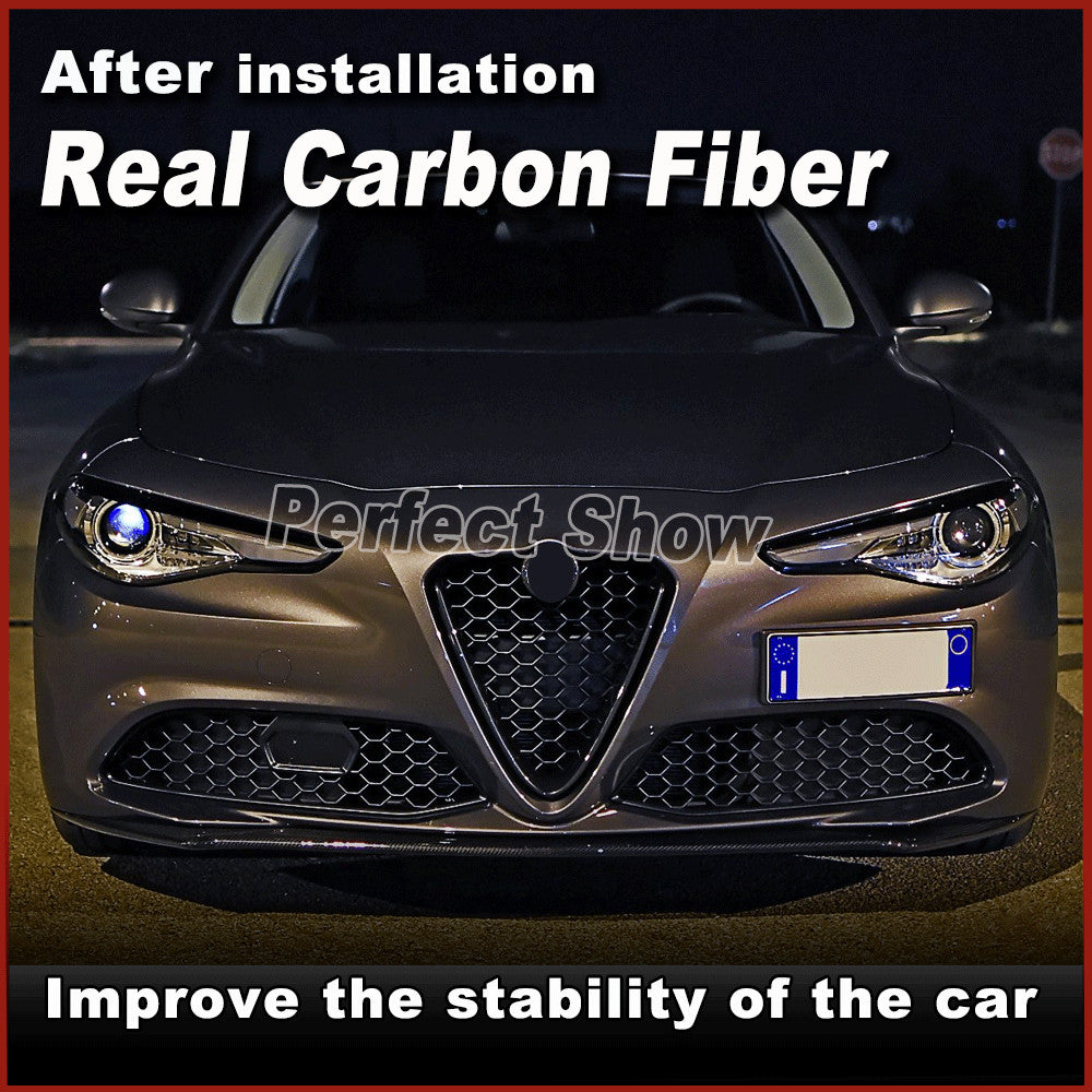 for Alfa Romeo Giulia Base Sedan 2016-2021 Real Carbon Front Bumper Lip Spoiler