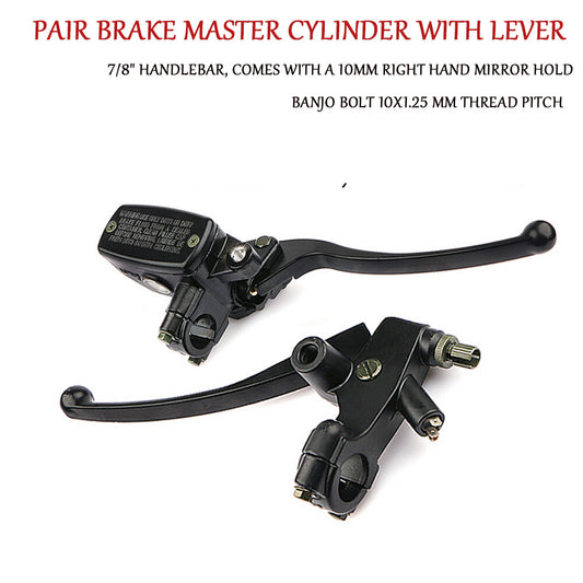 Motorcycle 7/8 inch hydraulic brake master cylinder clutch lever black for off-road bikes