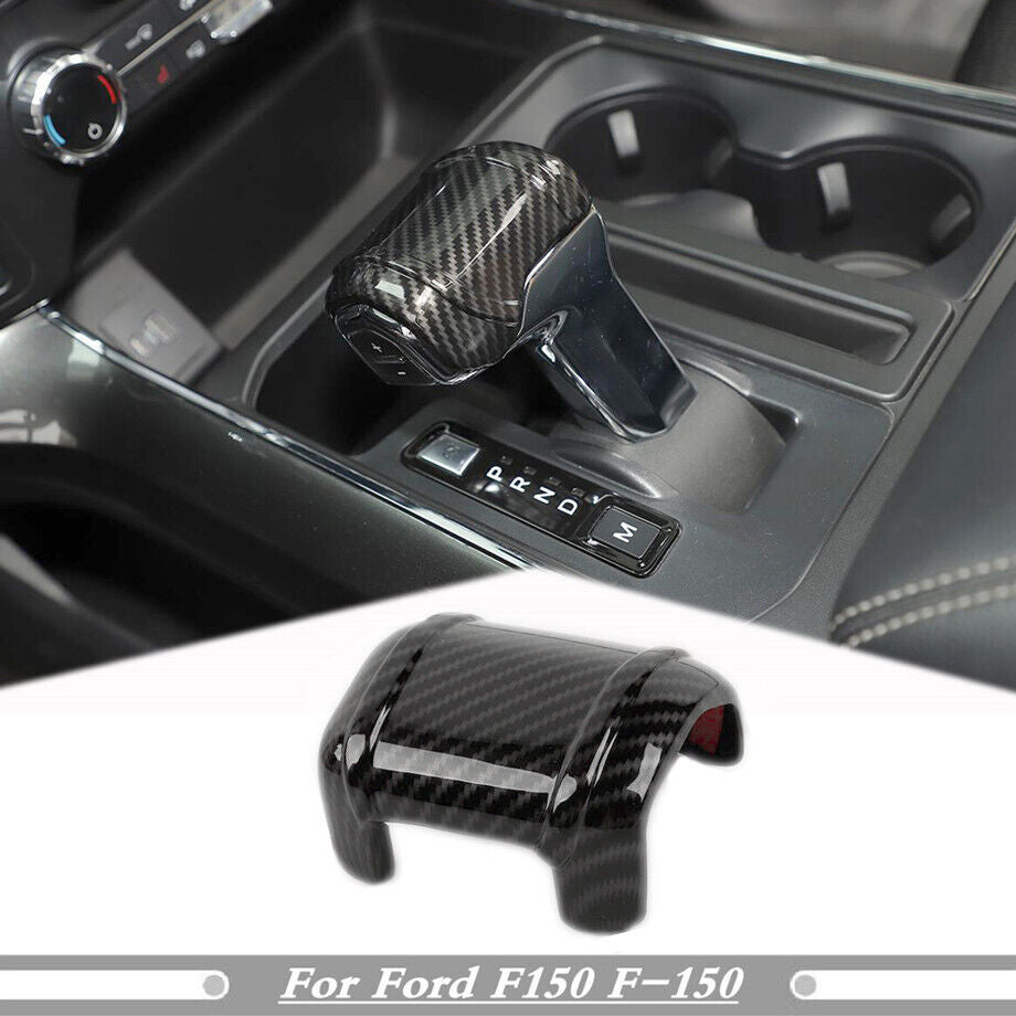 For 2021-2023  for ford  F150 F-150 ABS Carbon Fiber Style Shift Button Cover Trim