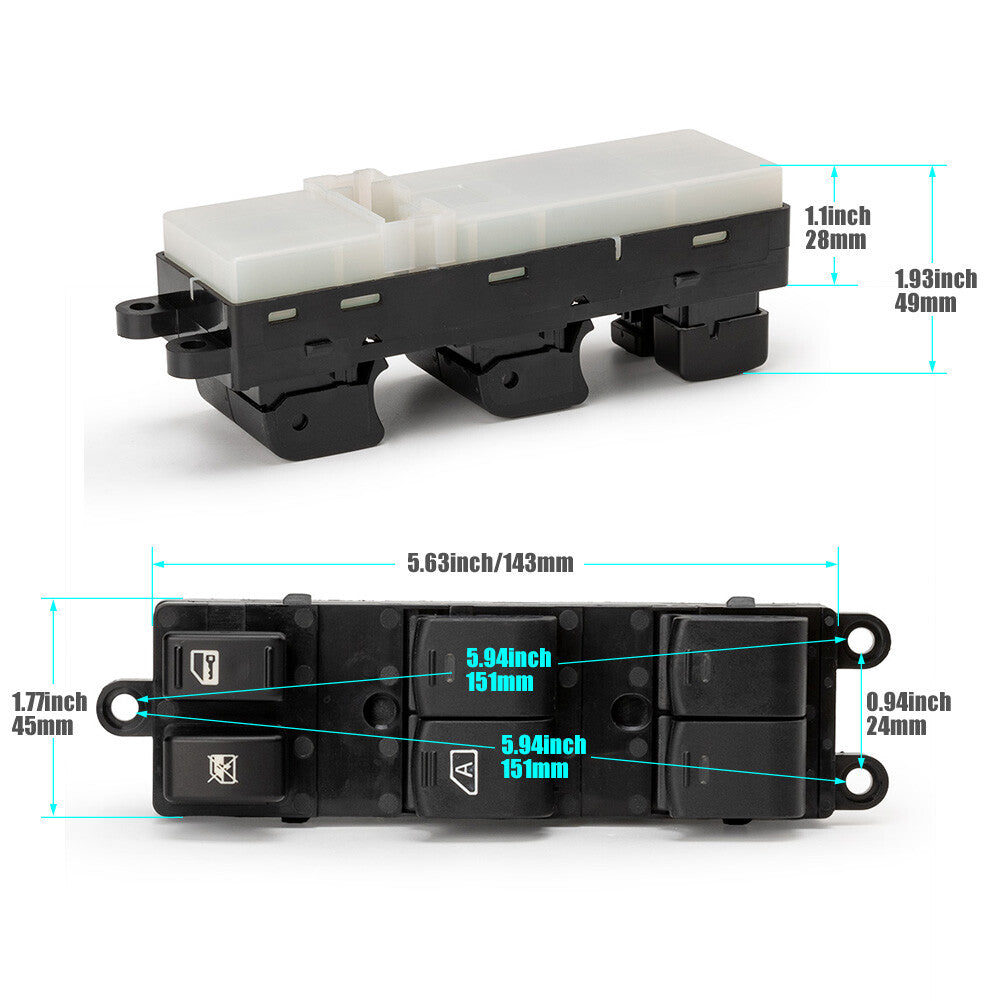 25401-EA003 Window Control Switch Master Power for Nissan Xterra Frontier 05-12