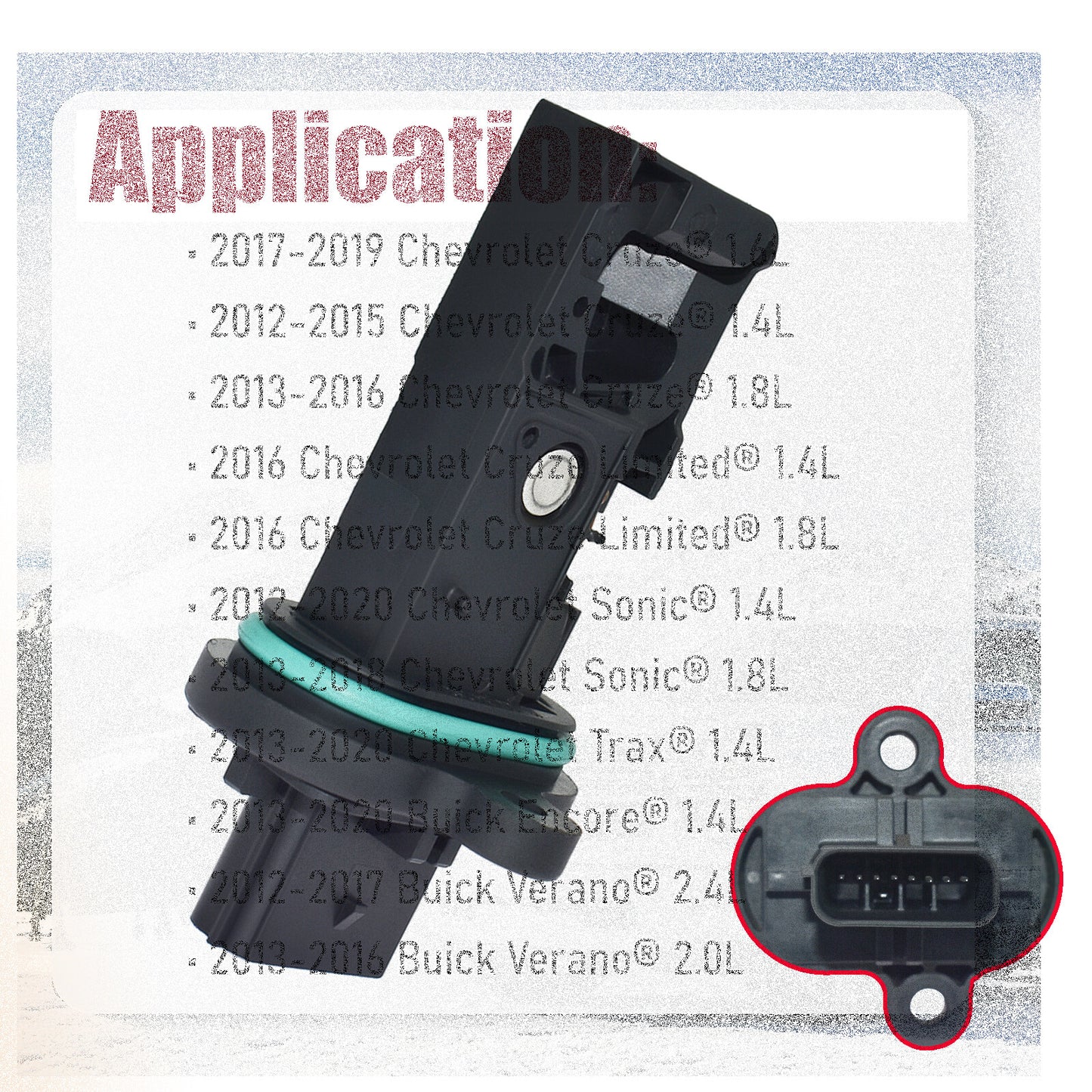 Mass Air Flow Sensor 12671624 for Buick Encore Verano for Chevrolet Trax Sonic for Cruze