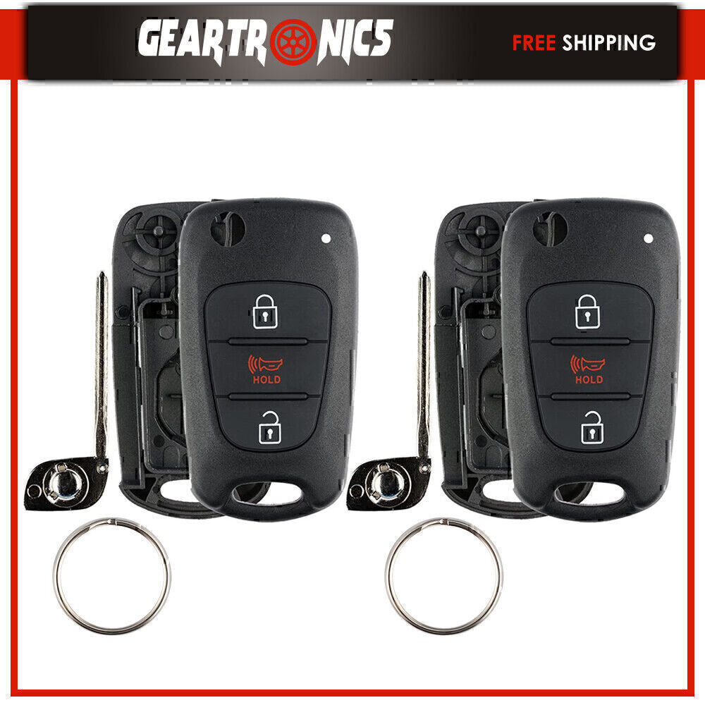 Fits 2012-2014 for Kia Rio / 2010-2013 for Kia Soul Flip Key Fob Remote Case Shell 2 Se
