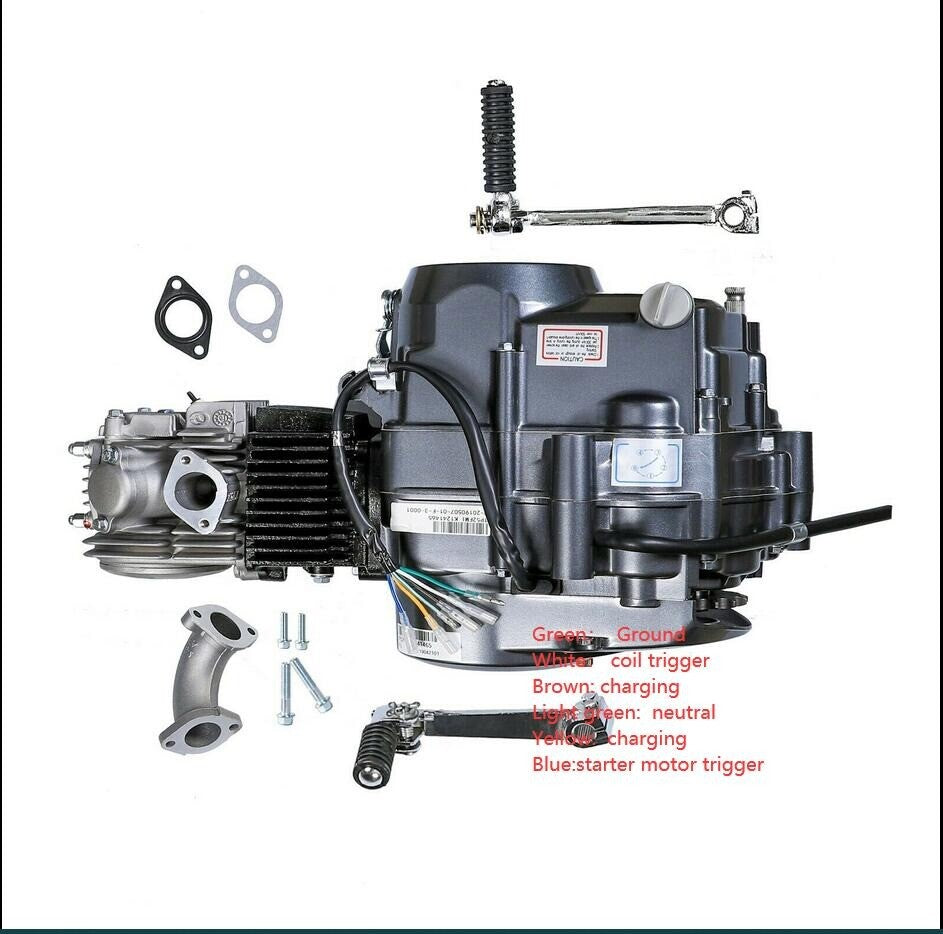 for Lifan 125cc Engine Motor Kit Kick Start For Dirt Bike 50cc 110cc 125cc 140cc SSR