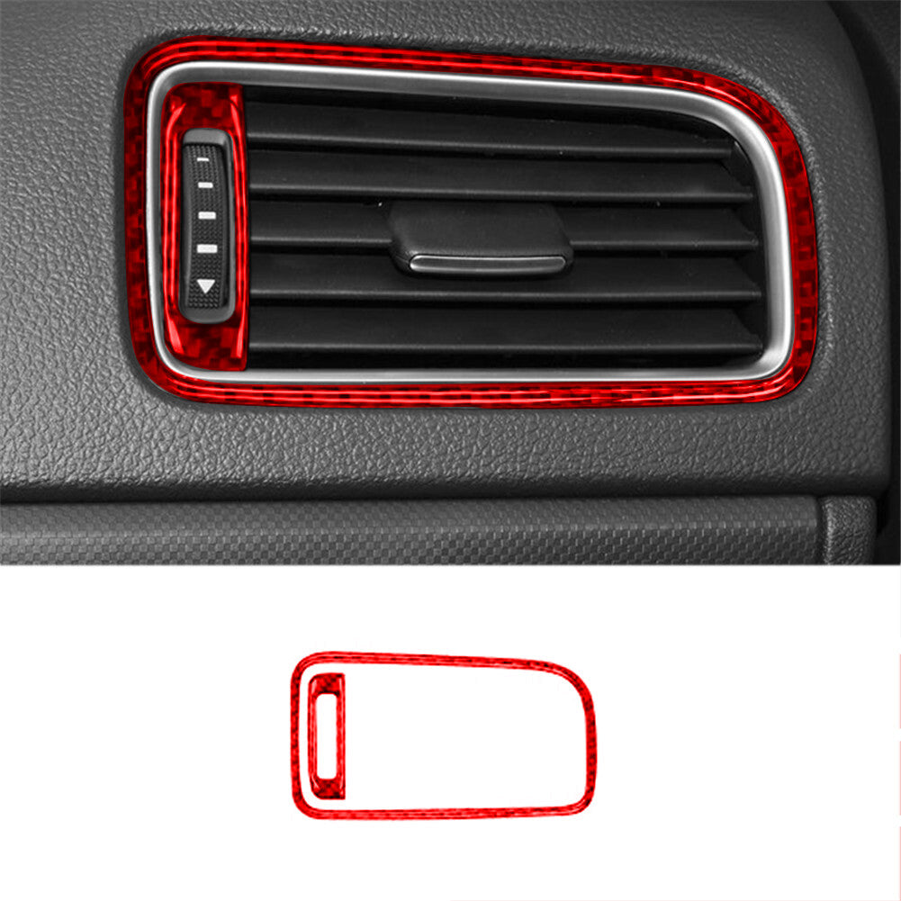 Red Carbon Fiber Passenger Side Air Vent Cover Trim for Volkswagen for Jetta Sedan