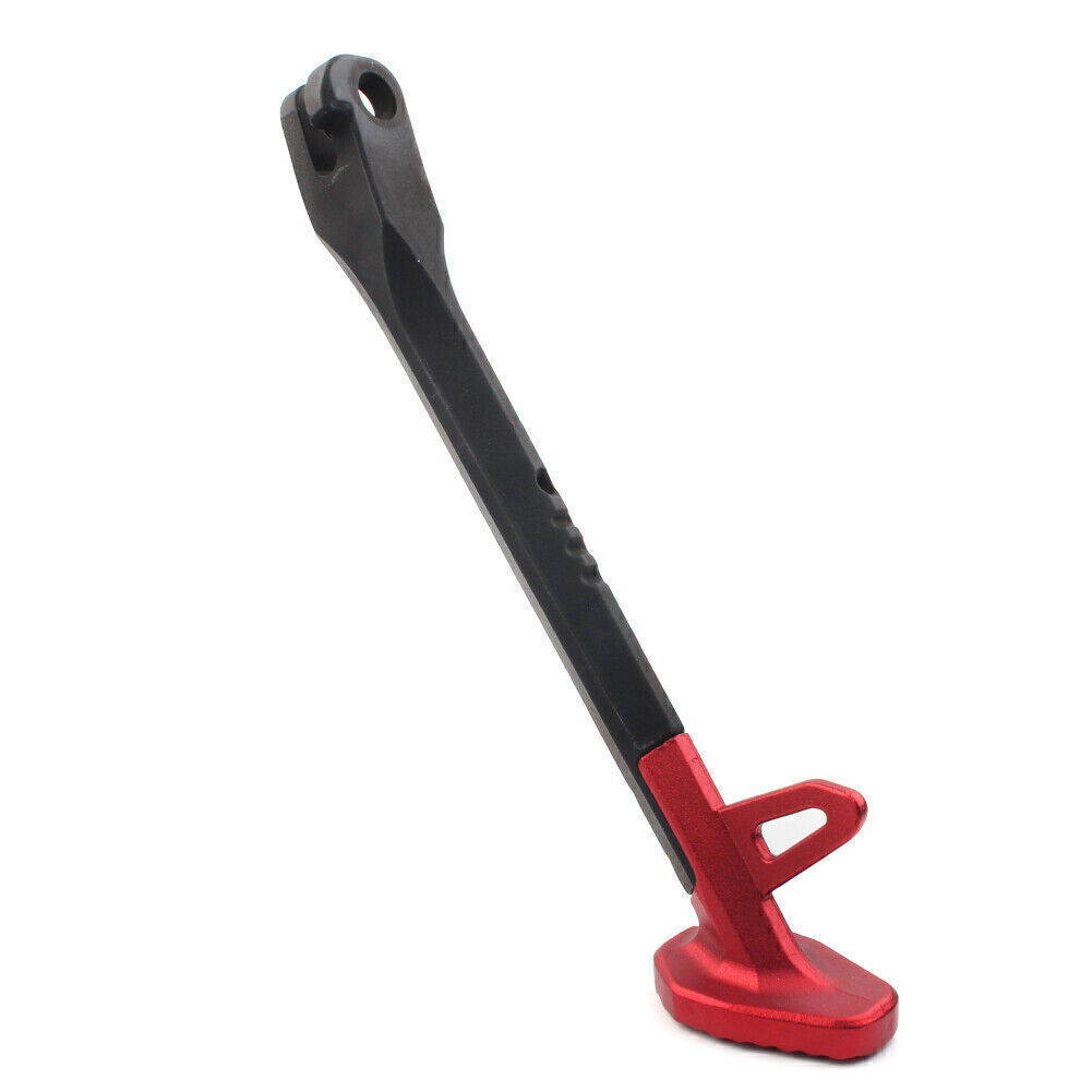 CNC Alloy 250MM Motorcycle Single Side Stand Leg Kickstand Supporter Black+Red